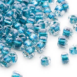 Miyuki Beads - Triangle # 5 - Dark Blue Clear Lined