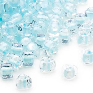Miyuki Beads - Triangle # 5 - Ice Blue Clear Lined
