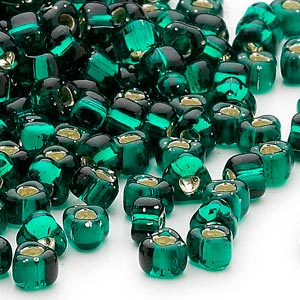 Miyuki Beads - Triangle # 5 -  Silver Lined Green