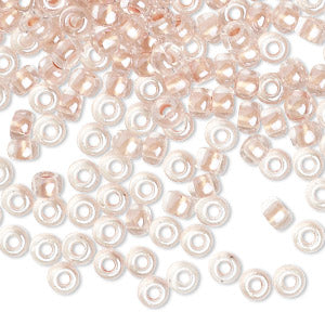 Miyuki Beads - Rocaille # 6 - Rose Gold Lined Crystal clear
