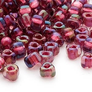 Miyuki Beads - Triangle # 5 - Purple Rose Clear Lined