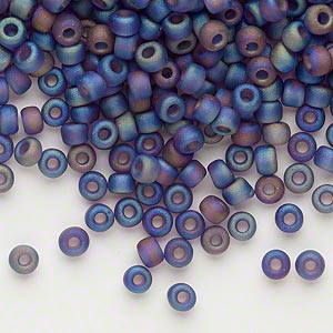 Dyna-Mites Beads - # 6 - Transparent Frosted Rainbow Purple