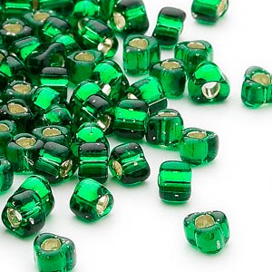Miyuki Beads - Triangle # 5 - Kelly Green Silver Lined