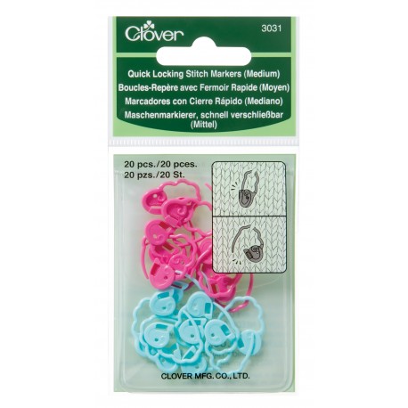 Clover - Quick Locking Stitch Markers - Medium