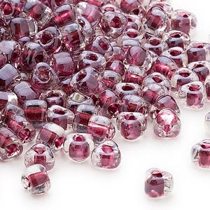 Miyuki Beads - Triangle # 5 - Wine Clear Lined
